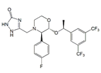Aprepitant (S,R,R)-Isomer ; 5-([(2R,3R)-2-((S)-1-[3,5-bis(trifluoromethyl)phenyl]ethoxy)-3-(4-fluoro phenyl)morpholino]methyl)-1H-1,2,4-triazol-3(2H)-one  |  1242175-34-3