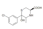 Bupropion (5RS,6RS)-ThioMorpholine Acid ;   Bupropion ThioMorpholine Acid ; (3R,5RS,6RS)-6-(3-Chlorophenyl)-6-hydroxy-5-methyl-3-thiomorpholine carboxylic acid | 1246812-57-6