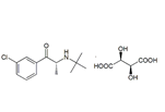 Bupropion (R)-Isomer ;(R)-Bupropion D-Tartaric Acid Salt ; (2R)-(t-Butylamino)-3'-chloropropiophenone D-tartaric acid salt | 437723-96-1