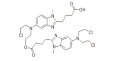 Bendamustine Chloro Dimer Impurity ;  Bendamustine Dimer Impurity ;  4-[-((-((4-(5-(Bis(2-Chloroethyl)amino)-1-methyl-1H-benzo[d]imidazol-2-yl)butanoyl)oxy)ethyl)(2-chloroethyl)amino)-1-methyl-1H-benzo[d]imidazol-2-yl)butanic acid  |  1228551-91-4