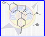 Citalopram HBr; 1-[3-(Dimethylamino)propyl]-1-(4-fluorophenyl)-1,3-dihydro-5-isobenzofurancarbonitrile hydrobromide  |  59729-32-7