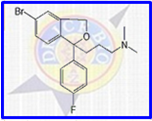 Citalopram Impurity F; Citalopram Related Compound H ; 5-Bromo Citalopram ; 1-(4'-Fluorophenyl)-1-(3-dimethylaminopropyl)-5-bromophthalane oxalate  |  64169-39-7