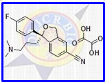 Citalopram R-Isomer; (R)-(-)-1-[3-(Dimethylamino)propyl]-1-(p-fluorophenyl)-5-phthalan carbonitrile oxalate  |  219861-53-7