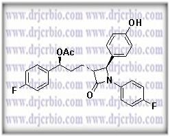 Ezetimibe 3-O-Acetyl Impurity ; (3R,4S)-3-[(3S)-3-(Acetyloxy)-3-(4-fluorophenyl)propyl]-4-(4-hydroxy phenyl)-1-(4-fluorophenyl)-2-azetidinone