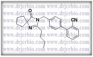Irbesartan Cyano Impurity ; 4'-[(2-Butyl-4-oxo-1,3-diazaspiro[4.4]non-1-en-3-yl)methyl]biphenyl-2-carbonitrile ;