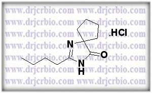 Irbesartan Lactam Impurity ; 2-Butyl-1,3-diazaspiro[4.4]non-1-en-4-one Hydrochloride ; 2-Butyl-4-spirocyclopentane-2-imidazolin-5-one hydrochloride ;