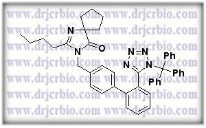 N1-Trityl Irbesartan ; 2-Butyl-3-[[4-[2-(2-trityl-tetrazol-5-yl)phenyl]phenyl]methyl]-1,3-diazaspiro[4.4]non-1-en-4-one ;