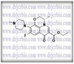 Levofloxacin USP RC C ; Levofloxacin USP Related Compound C ; Levofloxacin Ethyl Ester ; Ethyl (S)-9-fluoro-2,3-dihydro-3-methyl-10-(4-methyl-1-piperazinyl)-7-oxo-7H-pyrido[1,2,3-de]-1,4-benzoxazine-6-carboxylate | 177472-30-9