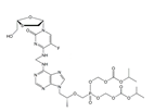 Emtricitabine Tenofovir Disoproxil Dimer ; ((((((R)-1-(6-((((5-Fluoro-1-((2R,5S)-2-(hydroxymethyl)-1,3-oxathiolan-5-yl)-2-oxo-1,2-dihydropyrimidin-4-yl)amino)methyl)amino)-9H-purin-9-yl)propan-2-yl)oxy)methyl)phosphoryl)bis(oxy))bis(methylene) Diisopropyl Dicarbonate