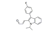 (E)-3-[3'-(4'-fluorophenyl)-1'-(1'-methylethyl)-1H-indol-2'-yl]-2-propnal   |  93957-50-7