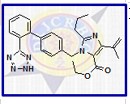 Olmesartan Anhydro Acid Ethyl Ester ; Olmesartan Methylvinyl Acid Ethyl Ester ; Olmesartan Olefinic Acid Ethyl Ester | 4-(Prop-1-en-2-yl)-2-propyl-1-[[2’-(1H-tetrazol-5-yl) biphenyl-4-yl] methyl]-1H-imidazole-5-carboxylic acid ethyl ester