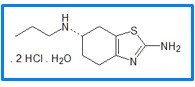 Pramipexole Dihydrochloride Monohydrate ;(S)-2-Amino-4,5,6,7-tetrahydro-6-(propylamino)benzothiazole dihydrochloride monohydrate |  191217-81-9