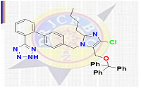 Losartan EP Impurity I ;  O-Trityl Losartan ;   Losartan Trityl Ether ;  5-[4'-[[2-Butyl-4-chloro-5-[(triphenyl methoxy)methyl]-1H-imidazol-1-yl]methyl] [1,1'-biphenyl]-2-yl]-2H-tetrazole ;