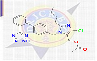 Losartan EP Impurity J ;  Losartan USP RC B ;   O-Acetyl Losartan ;  Losartan Acetate ;   (2-Butyl-4-chloro-1-{[2'-(1H-tetrazol-5-yl)biphenyl-4-yl]methyl}-1H-imidazol-5-yl)methyl acetate ;