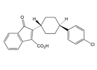 Atovaquone EP Impurity A ; Atovaquone Indene Isomer ; 2-[trans-4-(4-Chlorophenyl)cyclohexyl]-1-oxo-1H-indene3-carboxylic acid