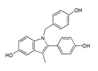 Bazedoxifene Triol Impurity; Des(1-azepanyl)ethyl Bazedoxifene ; 2-(4-Hydroxyphenyl)-1-[(4-hydroxyphenyl)methyl]-3-methyl-1H-Indol-5-ol   |   104599-10-2