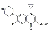 Ciprofloxacin ;1-Cyclopropyl-6- fluoro-4-oxo-7-(piperazin-1-yl)-1,4-dihydroquinoline-3-carboxylic acid | 85721-33-1