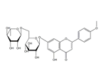Diosmin EP Impurity E ;Diosmin BP Impurity E ; Linarin ; 7-[[6-O-(6-Deoxy-α-L-mannopyranosyl)-β-D-glucopyranosyl]oxy]-5-hydroxy-2-(4-methoxyphenyl)-4H-1-benzopyran-4-one  |  480-36-4
