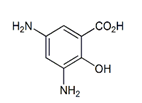 Mesalazine EP Impurity J ;Diaminosalicylic Acid ; 3,5-Diamino-2-hydroxybenzoic acid  |  112725-89-0