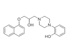 2-(4-(2-hydroxy-3-(naphthalen-1-yloxy)propyl)piperazin-1-yl)phenol  |  133347-36-1