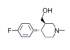 Paroxetine (3R,4S)-N-Methyl Paroxol Impurity ; (3R,4S)-N-Methyl Paroxol ; (3R,4S)-NMA ; (3R,4S)-trans-(+)-4-(4-Fluorophenyl)-3-hydroxymethyl-1-methylpiperidine