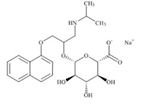 Propranolol Glucuronide Sodium Salt  (Mixture of Diastereomers)  |   66322-66-5
