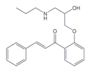 Propafenone EP Impurity B ;Propafenone BP Impurity B ; Propafenone USP RC B ; Propafenone Didehydro Impurity ; (2E)-1-[2-[(2RS)-2-Hydroxy-3-(propylamino)propoxy]phenyl]-3-phenylprop-2-en-1-one   |   88308-22-9