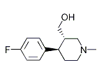Paroxetine (3S,4R)-N-Methyl Paroxol Impurity ; (3S,4R)-N-Methyl Paroxol ; (3S,4R)-trans-(-)-4-(4-Fluorophenyl)-3-hydroxymethyl-1-methylpiperidine    |  105812-81-5