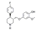 Paroxetine 4-Hydroxy Metabolite ;4-HM Paroxetine ; (3S,4R)-4-(4-Fluorophenyl)-3-(4-hydroxy-3-methoxyphenoxymethyl) piperidine  |  112058-90-9