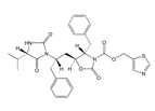 Ritonavir EP Impurity H ; Ritonavir BP Impurity H ; Hydantoin-Oxazolidinone Ritonavir (USP) ; Des-Isopropylthiazolyl Hydantoin-Oxazolidinone Ritonavir ; Thiazol-5-yl-methyl (4S,5S)-4-benzyl-5-[(2S)-2-[(4S)4-(1-methylethyl)-2,5-dioxoimidazolidin-1-yl]-3phenylpropyl]-2-oxooxazolidine-3-carboxylate  |  1010809-43-4