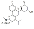 Rosuvastatin (6S)-Lactone Impurity ;  N-[(6S)-8-Fluoro-5,6-dihydro-4-(1-methylethyl)-6-[(2S,4R)-tetrahydro-4-hydroxy-6-oxo-2H-pyran-2-yl]benzo[h]quinazolin-2-yl]-N-methylmethane sulfonamide | 854898-47-8 