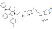 Atorvastatin Impurity F ;  Atorvastatin Related Compound F ;  Atorvastatin Amide Acid Sodium Salt ;  Atorvastatin Di-Amide Acid Sodium Salt ;  Atorvastatin Diamino Impurity Sodium Salt ;  (3R,5R)-7-[[(3R,5R)-7-[2-(4-Fluorophenyl)-5-(1-methylethyl)-3-phenyl-4-[(phenylamino)carbonyl]-1H-pyrrol-1-yl]-3,5-dihydroxy-1-oxoheptyl] amino]-3,5-dihydroxy-heptanoic acid Calcium salt  |  1105067-87-5