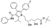 Atorvastatin t-Butyl Ester ;  (3R,5R)-7-[3-(Phenylcarbamoyl)-5-(4-fluorophenyl)-2-isopropyl-4-phenyl-1H-pyrrol-1-yl]-3,5-dihydroxyheptanoic acid t-butyl ester   |  134395-00-9