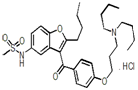 Dronedarone Hydrochloride ; N-[2-Butyl-3-[4-[3-(dibutylamino)propoxy]benzoyl]-5-benzofuranyl]methanesulfonamide hydrochloride | 141625-93-6 
