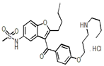Dronedarone USP RC A ; Dronedarone N-Desbutyl Impurity ; N-Desbutyl Dronedarone HCl ; N-[2-Butyl-3-[4-[3-(butylamino)propoxy]benzoyl]-5-benzofuranyl]methanesulfonamide hydrochloride | 197431-02-0