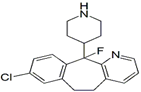 Desloratadine EP Impurity A ;11-Fluoro Dihydrodesloratadine ; 4-[(11RS)-8-chloro-11-fluoro-6,11-dihydro-5H-benzo [5,6] cyclohepta [1,2-b]pyridin-11-yl]piperidine  | 298220-99-2