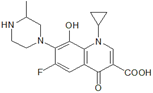 Gatifloxacin USP Impurity A ;8-Hydroxy Gatifloxacin (USP) ; O-Desmethyl Gatifloxacin ; 1-Cyclopropyl-6-fluoro-8-hydroxy-7-(3-methylpiperazin-1-yl)-4-oxo-1,4-dihydroquinoline-3-carboxylic acid  | 616205-76-6