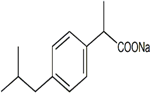 Ibuprofen Sodium ; (2RS)-2-[4-(2-Methylpropyl)phenyl]propanoic acid sodium salt |  31121-93-4