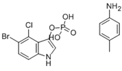 5-Bromo-4-chloro-3-indolyl phosphate p-toluidine salt  |  6578-06-9