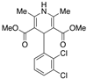 Clevidipine Butyrate Impurity B;  Felodipine 3,5-Dimethyl Ester ;4-(2,3-Dichlorophenyl)-1,4-dihydro-2,6-dimethyl-3,5-pyridinedicarboxylic acid 3,5-Dimethyl Ester |  91189-59-2