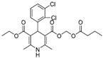 Clevidipine Butyrate related compound 2;  3-((butyryloxy)methyl) 5-ethyl 4-(2,3-dichlorophenyl)-2,6-dimethyl-1,4-dihydropyridine-3,5-dicarboxylate
