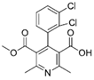 Clevidipine Butyrate related compound 5;  4-(2,3-dichlorophenyl)-5-(methoxycarbonyl)-2,6-dimethylnicotinicacid  | 91854-02-3