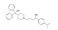 Fexofenadine EP Impurity C; Fexofenadine USP RC C ; Decarboxy Fexofenadine ; (1RS)-4-[4-(Hydroxydiphenylmethyl)piperidin-1-yl]-1-[4-(1-methylethyl)phenyl]butan-1-ol  | 185066-37-9