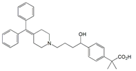 Fexofenadine EP Impurity G; 2-[4-[(1RS)-4-[4-(Diphenylmethylidene)piperidin-1-yl]-1-hydroxybutyl]phenyl]-2-methylpropanoic acid | 1187954-57-9