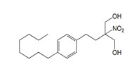 Fingolimod Nitro Impurity|2-Nitro-2-[2-(4-octylphenyl)ethyl]propane-1,3-diol  |  374077-88-0 | Fingolimode Impurity