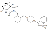 Lurasidone Sulfone ; (3aR,4S,7R,7aS)-2-{(1R,2R)-2-[4-(1,1-Dioxido-1,2-benzisothiazol-3-yl) piperazin-1-yl methyl] cyclohexylmethyl}hexahydro-4,7-methano-2H-isoindole-1,3-dione | 1644295-09-9