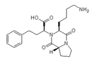 Lisinopril Impurity D ; Lisinopril (R,S,S)-Diketopiperazine ; (2S)-2-[(3S,8aR)-3-(4-Aminobutyl)-1,4-dioxohexahydropyrrolo[1,2-a]pyrazin-2(1H)-yl]-4-phenylbutanoic acid ;