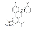 Rosuvastatin (6R)-Anhydro Lactone Impurity ; N-((R)-8-Fluoro-4-isopropyl-6-((S)-6-oxo-3,6-dihydro-2H-pyran-2-yl)-5,6-dihydrobenzo[h]quinazolin-2-yl)-N-methylmethanesulfonamide