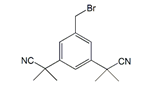 Anastrozole EP Impurity C ; Anastrozole USP RC D ; Anastrozole Monobromo Impurity ; 3,5-Bis(2-cyanoprop-2-yl)benzyl bromide |  120511-84-4