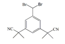 Anastrozole EP Impurity D ; Anastrozole USP RC E ; Anastrozole Dibromo Impurity ; 3,5-Bis(2-cyanoprop-2-yl)bromobenzyl bromide |  1027160-12-8